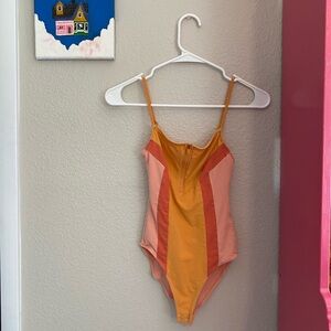F21 Retro Orange Bodysuit | XS